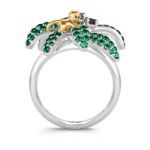 Bortwide "Tropical Vibe" Coconut Tree & Monkey Sterling Silver Ring