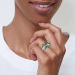 Bortwide "Tropical Vibe" Coconut Tree & Monkey Sterling Silver Ring