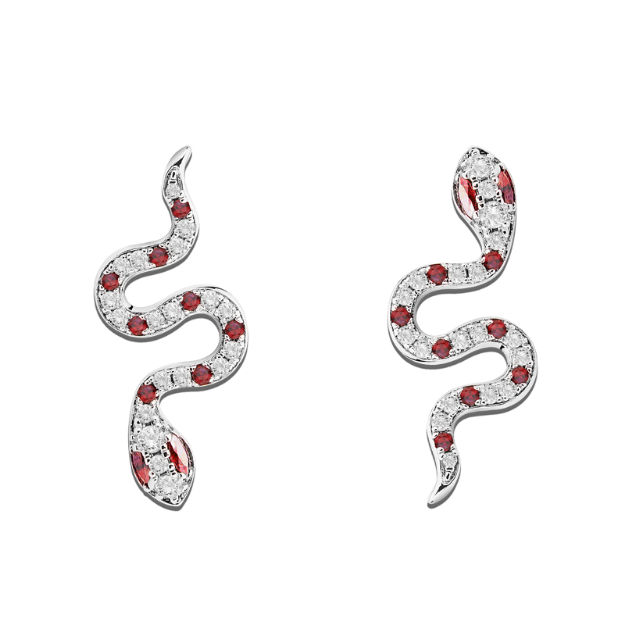 Bortwide "Rebirth" Snake Shape Sterling Silver Earrings