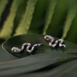 Bortwide "Rebirth" Snake Shape Sterling Silver Earrings