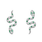 Bortwide "Rebirth" Snake Shape Sterling Silver Earrings