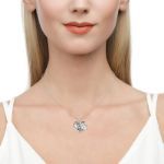 Bortwide "Huddle with You" Mom and Baby Lion Sterling Silver Necklace