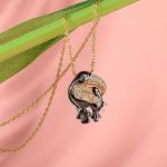 Bortwide "Huddle with You" Mom and Baby Toucan Sterling Silver Necklace