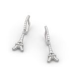 Bortwide Eiffel Tower Sterling Silver Drop Earrings