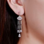 Bortwide Taj Mahal Inspired Sterling Silver Dangle Earrings