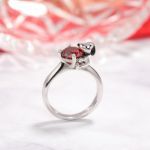 Bortwide Hug Me "Live in The Present" Puppy Round Cut Sterling Silver Ring