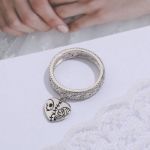 Bortwide "Magic of Love" Skull Couple Twist Sterling Silver Ring