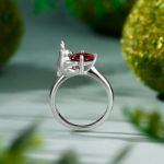 Bortwide Hug Me "Forest Guardian" Cartoon Chinchillas Round Cut Sterling Silver Ring