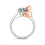 Bortwide Hug Me "Strength Bearer" Bear Round Cut Sterling Silver Ring