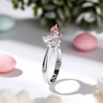 Bortwide Hug Me "Dreams Come True" Cute Animal Unicorn Round Cut Sterling Silver Ring