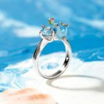 Bortwide Hug Me "Naughty Seal" Round Cut Sterling Silver Ring