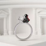 Bortwide Hug Me "Love at First Sight" Vampire Round Cut Sterling Silver Ring