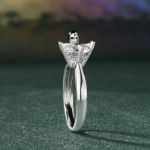 Bortwide Hug Me "Grim Reaper" Skull Sickle Round Cut Sterling Silver Ring