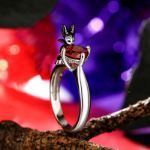 Bortwide Hug Me "Fairy Godmother" Round Cut Sterling Silver Ring