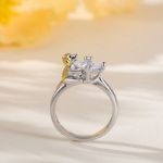 Bortwide Hug Me "Friendly Puppy" Princess Cut Sterling Silver Ring