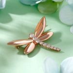 Bortwide "Garden Dragonfly" Round Cut Sterling Silver Brooch