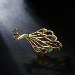 Bortwide "Hera Queen" Peacock Design Sterling Silver Brooch