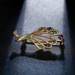 Bortwide "Hera Queen" Peacock Design Sterling Silver Brooch