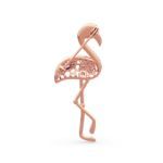 Bortwide "Fiery Passion" Flamingo Design Sterling Silver Brooch