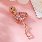 Bortwide "Fiery Passion" Flamingo Design Sterling Silver Brooch