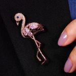 Bortwide "Fiery Passion" Flamingo Design Sterling Silver Brooch