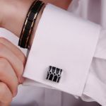 Bortwide Geometric Shape Copper Men's Cufflinks