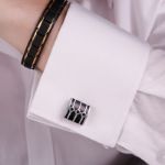 Bortwide Geometric Shape Copper Men's Cufflinks