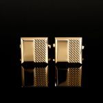 Bortwide Simple Style Copper Men's Cufflinks