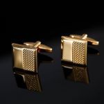 Bortwide Simple Style Copper Men's Cufflinks