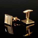 Bortwide Simple Style Copper Men's Cufflinks