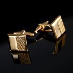 Bortwide Simple Style Copper Men's Cufflinks