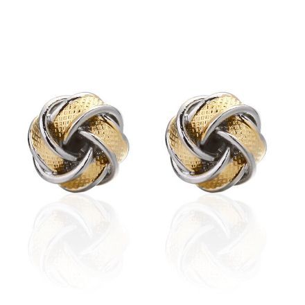 Bortwide Two Tone Twist Design Men's Cufflinks