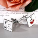 Bortwide "I Love My Wife" Copper Men's Cufflinks