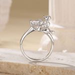 Bortwide Hug Me "Elegant Poodle" Round Cut Sterling Silver Ring