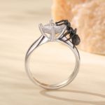 Bortwide Hug Me "Fascinating Insect" Ant Princess Cut Sterling Silver Ring