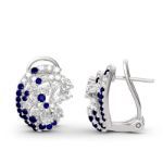 Bortwide Ocean Wave Sterling Silver Stud Earrings