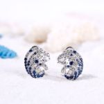 Bortwide Ocean Wave Sterling Silver Stud Earrings