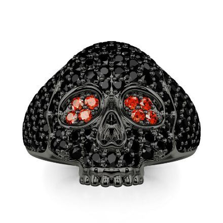 Bortwide "The Guardian" Skull Design Sterling Silver Ring