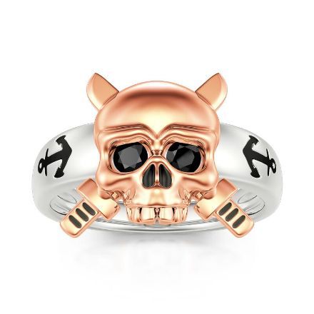 Bortwide "Immortal Spirit" Skull Knight Sterling Silver Ring