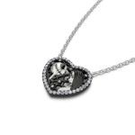 Bortwide "Magical Love" Skull Couple Sterling Silver Necklace