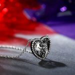 Bortwide "Magical Love" Skull Couple Sterling Silver Necklace