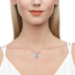 Bortwide "Simply Meant To Be" Skull Couple Sterling Silver Necklace