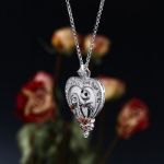 Bortwide "Simply Meant To Be" Skull Couple Sterling Silver Necklace