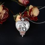 Bortwide "Simply Meant To Be" Skull Couple Sterling Silver Necklace