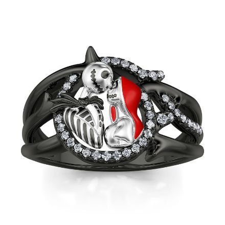 Bortwide "Everlasting Love" Skull Couple Sterling Silver Ring