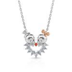 Bortwide "Eternal Love" Skull Design Sterling Silver Necklace