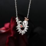 Bortwide "Eternal Love" Skull Design Sterling Silver Necklace