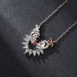 Bortwide "Eternal Love" Skull Design Sterling Silver Necklace