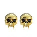 Bortwide "Dark Phantom" Skull Design Sterling Silver Stud Earrings