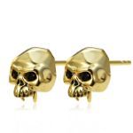 Bortwide "Dark Phantom" Skull Design Sterling Silver Stud Earrings